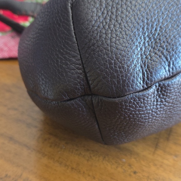 Brighton Rayann shoulder dark brown pebble leather with a heart charm - Picture 6 of 16